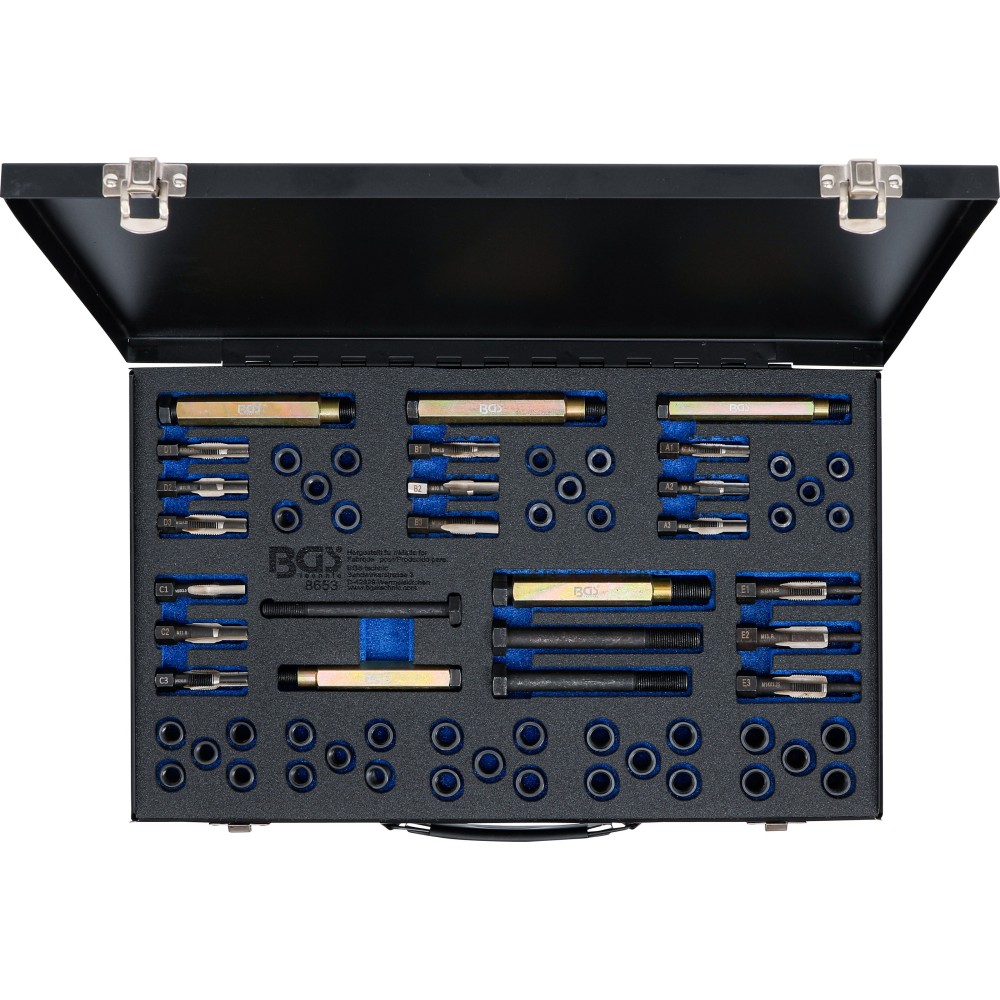 BGS   8653   Juego de reparación para roscas de calentadores   M8 - M9 - M10 - M12