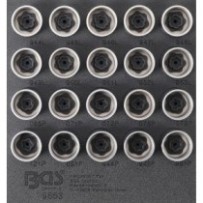BGS   9653   Bandeja para carro 1/6: Juego para desmontar las llantas para Volvo   20 piezas