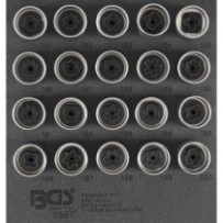 BGS   9557   Bandeja para carro 1/6: Juego para tuercas de ruedas para Opel (tipo B)   20 piezas