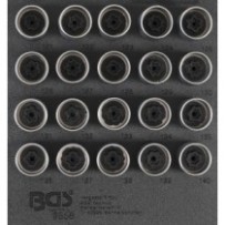 BGS   9558   Bandeja para carro 1/6: Juego para tuercas de ruedas para Opel (tipo C)   20 piezas