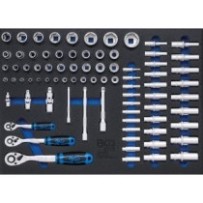 BGS   4015   Bandeja para carro 3/3: Juego de llaves de vas   80 piezas