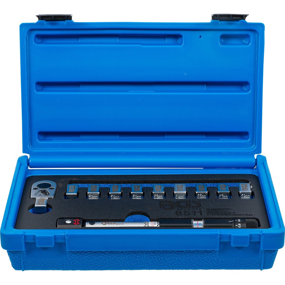 BGS   8511   Llave de radios dinamométrica   con cabezales intercambiables   3 - 15 Nm
