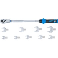 BGS   7193   Juego de llave dinamométrica   para herramientas de inserción 14 x 18 mm   40 - 210 Nm   11 piezas