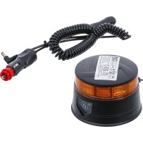 BGS   70343   Luz de identificación omnidireccional a batería   amarilla   con imán   12 V / 24 V   Ø 130 mm