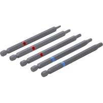 BGS Diy   4836   Juego de puntas   entrada 6,3 mm (1/4")   hexágono interior, perfil en T (para Torx)   longitud 110 mm   5 piez