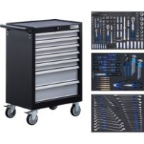 BGS  6062  Carro de herramientas  7 cajones  con 263 herramientas