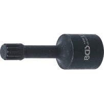 BGS  74589  Punta de vaso especial de impacto  longitud 72 mm  12,5 mm (1/2")  dentado múltiple interior (para XZN) M12  para VA