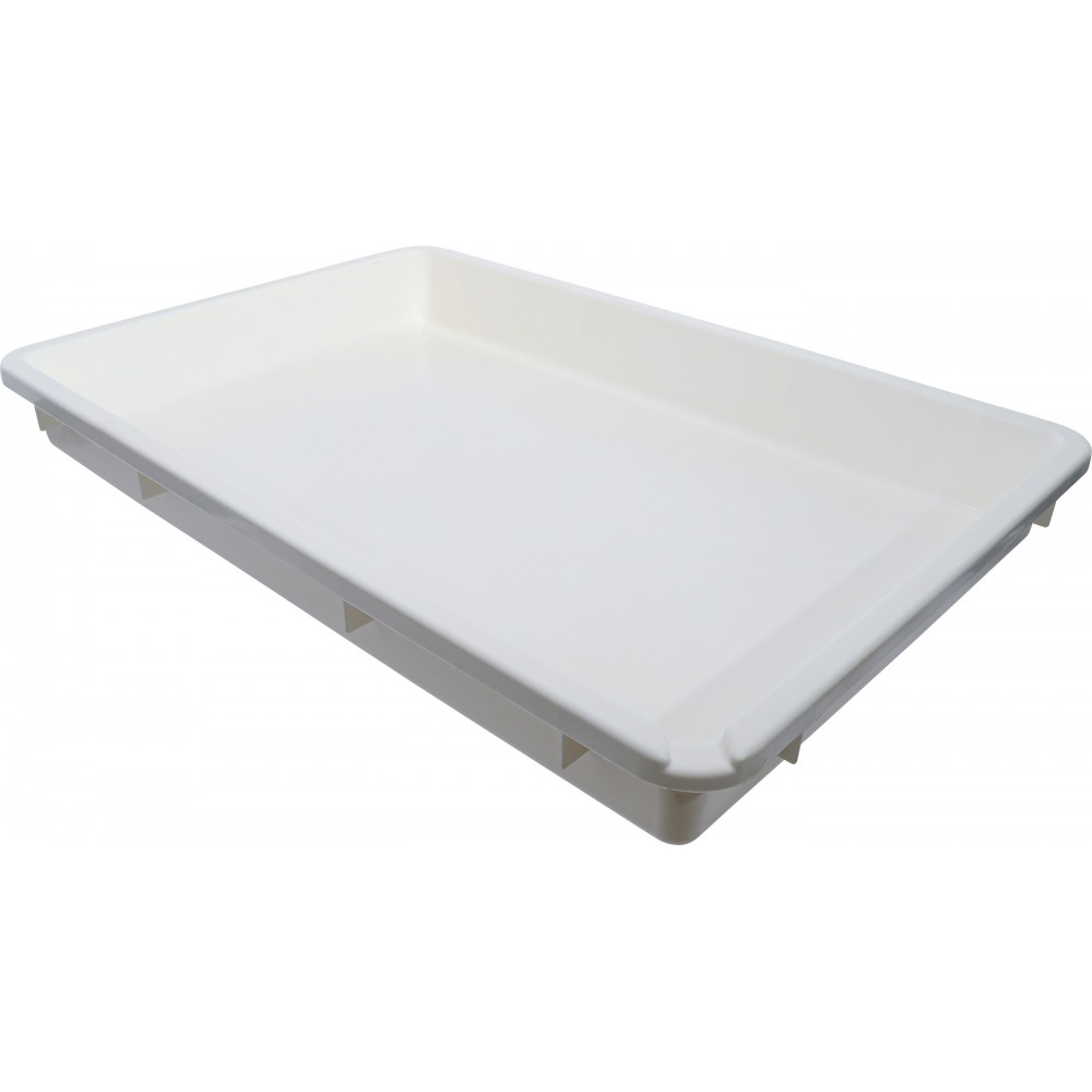 BGS | 74261 | Bandeja multiusos con boquilla de salida | blancas | 50 l