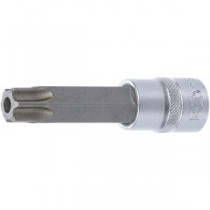 BGS | 5184-TB80 | Punta de vaso | longitud 100 mm | entrada 12,5 mm (1/2") | perfil en T (para Torx) con perforación T80