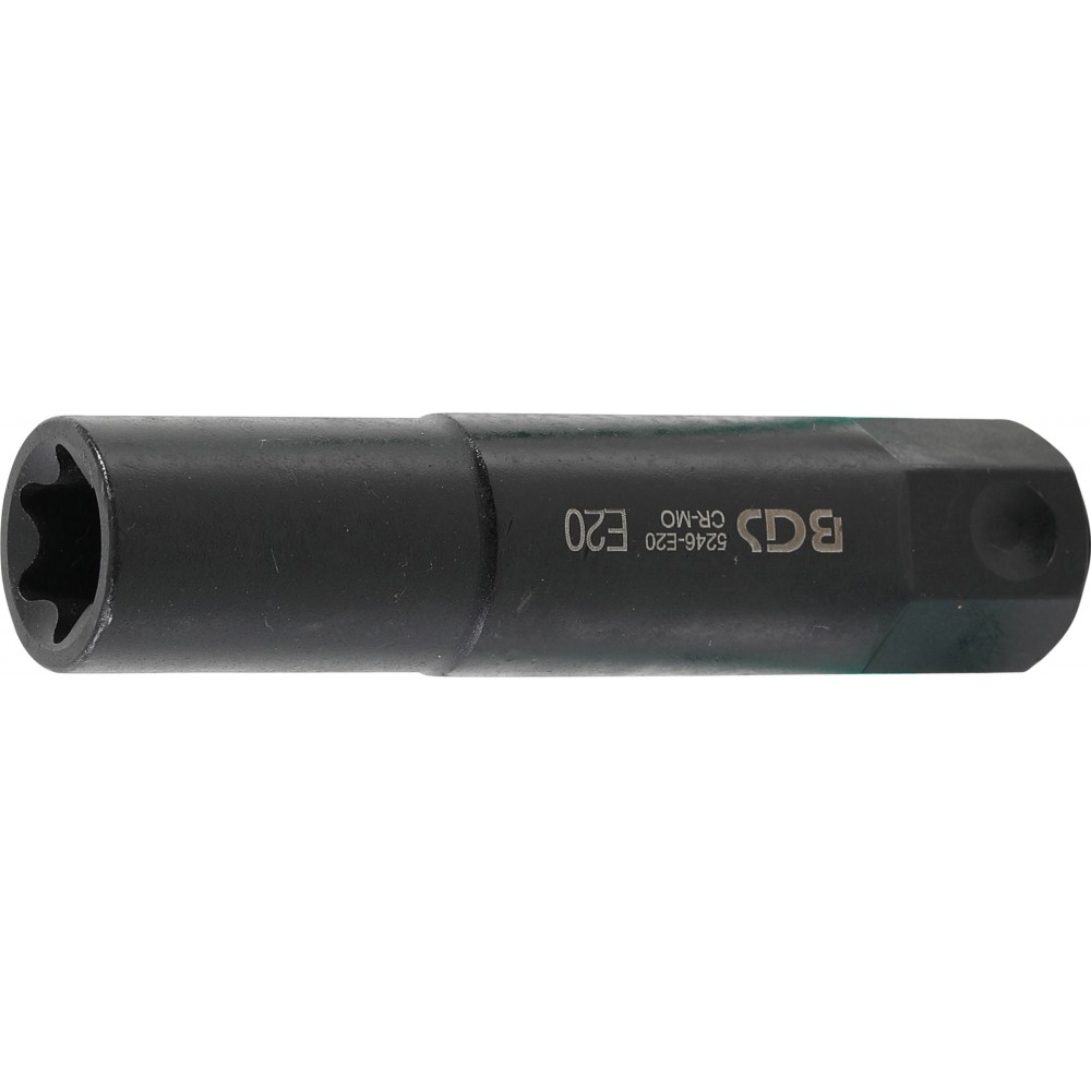 BGS | 5246-E20 | Llave de vaso E-Torx, extra larga | entrada 22 mm | E20