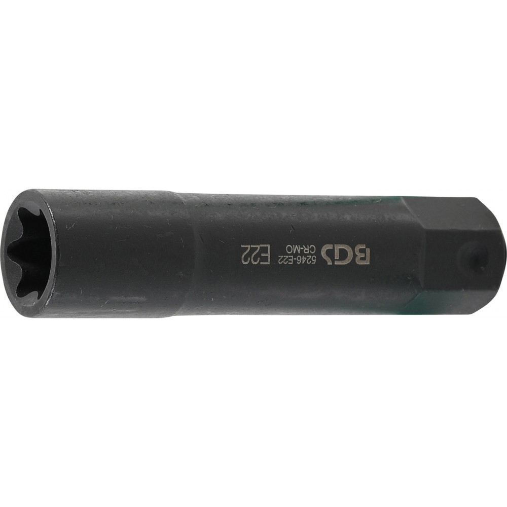 BGS | 5246-E22 | Llave de vaso E-Torx, extra larga | entrada 22 mm | E22