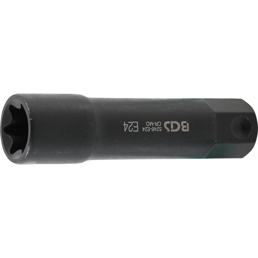 BGS | 5246-E24 | Llave de vaso E-Torx, extra larga | entrada 22 mm | E24