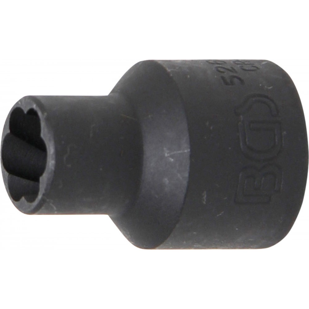 BGS | 5266-10 | Llave de vaso de perfil en espiral / extractor de tornillos| entrada 12,5 mm (1/2") | 10 mm