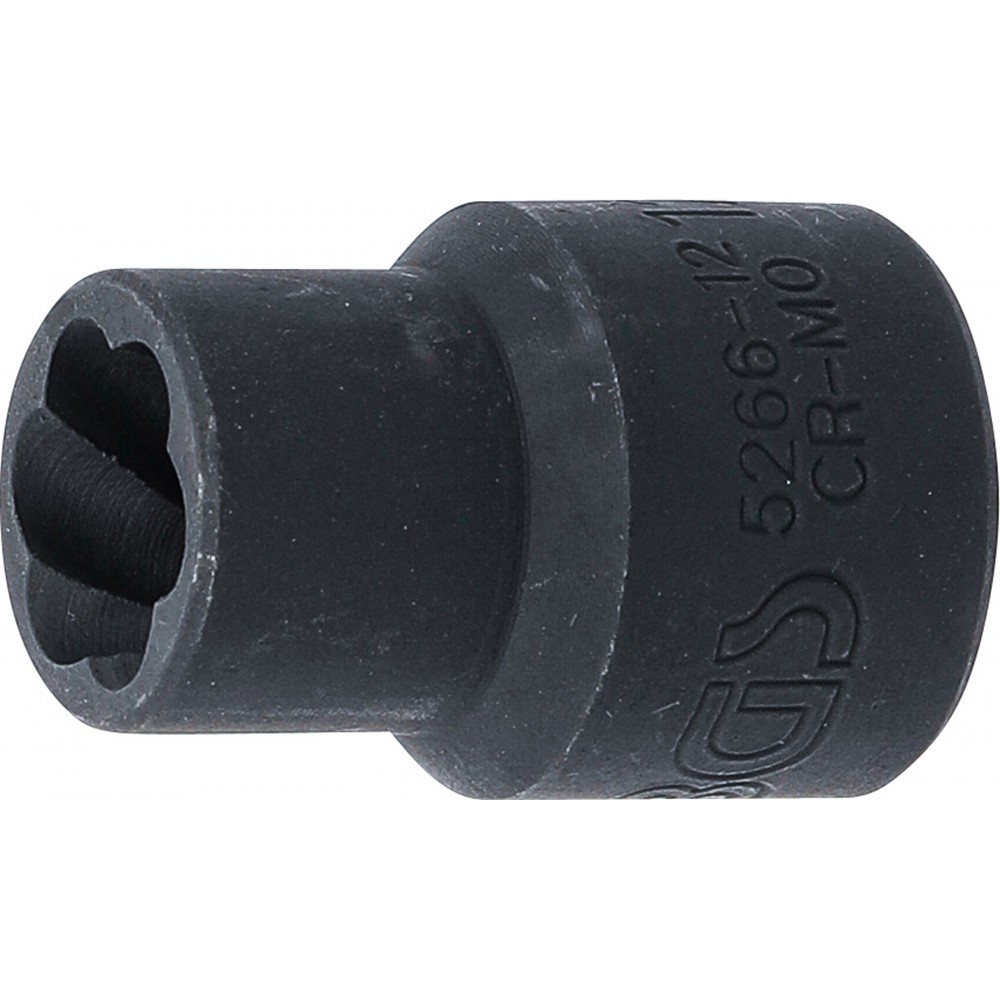 BGS | 5266-12 | Llave de vaso de perfil en espiral / extractor de tornillos | entrada 12,5 mm (1/2") | 12 mm