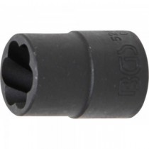 BGS | 5266-15 | Llave de vaso de perfil en espiral / extractor de tornillos | entrada 12,5 mm (1/2") | 15 mm