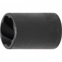 BGS | 5266-17 | Llave de vaso de perfil en espiral / extractor de tornillos | entrada 12,5 mm (1/2") | 17 mm