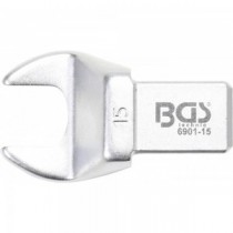 BGS | 6901-15 | Llave de boca insertable | 15 mm | Sujeción 14 x 18 mm