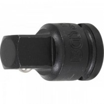 BGS | 174 | Adaptador de llave de vaso de impacto | cuadrado interior 10 mm (3/8") - cuadrado exterior 12,5 mm (1/2")