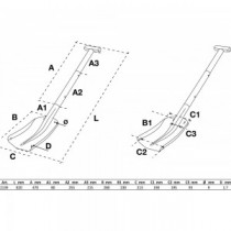 BGS | 2139 | Pala de nieve de aluminio | con mango acoplable con cierre rápido