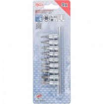 BGS | 2164 | Juego de puntas de vaso | entrada 6,3 mm (1/4") | perfil en T (para Torx) T10 - T50 | 9 piezas