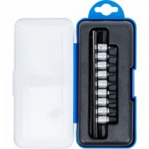 BGS | 2355 | Juego de puntas de vaso | entrada 6,3 mm (1/4") | T-Star (para Torx Plus) con perforación | 9 piezas