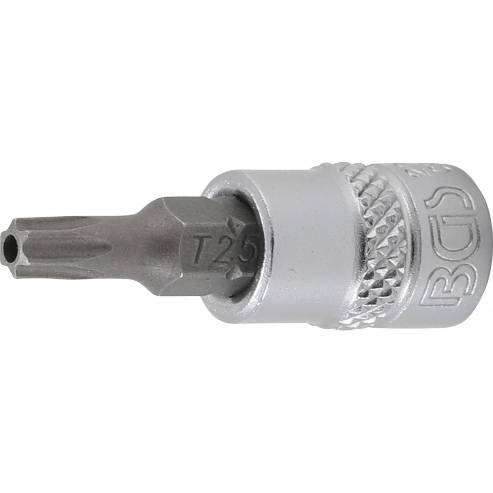 BGS | 2360 | Punta de vaso | entrada 6,3 mm (1/4") | perfil en T (para Torx) con perforación T25