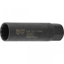 BGS | 2400 | Vaso para bujías hexagonal | cuadrado interno | 10 mm (3/8") | 14 mm