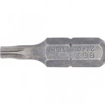 BGS | 2440 | Punta | longitud 25 mm | entrada 6,3 mm (1/4") | perfil en T (para Torx) con perforación T15