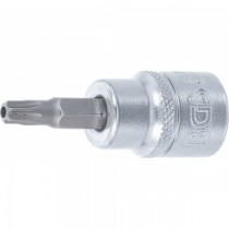 BGS | 2573 | Punta de vaso | entrada 10 mm (3/8") | perfil en T (para Torx) con perforación T27