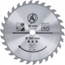 BGS Diy | 3955 | Hoja de sierra circular con puntas de carburo | Ø 300 x 30 x 3,2 mm | 30 dientes