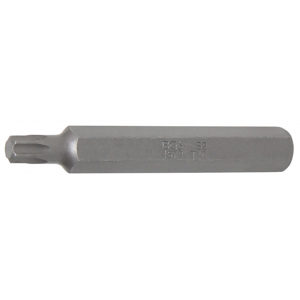 BGS | 4572 | Punta | longitud 75 mm | entrada 10 mm (3/8") | perfil en T (para Torx) T40