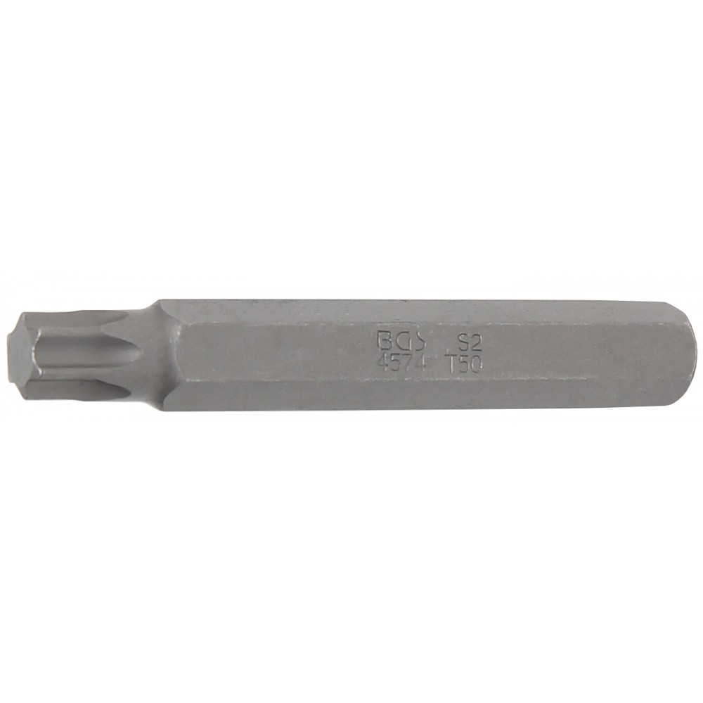 BGS | 4574 | Punta | longitud 75 mm | entrada 10 mm (3/8") | perfil en T (para Torx) T50