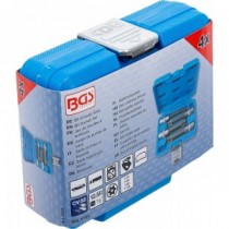 BGS | 5103 | Juego de puntas de vaso | entrada 12,5 mm (1/2") | perfil en T (para Torx) con perforación | 4 piezas