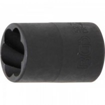 BGS | 5275 | Llave de vaso de perfil en espiral / extractor de tornillos | entrada 10 mm (3/8") | 15 mm