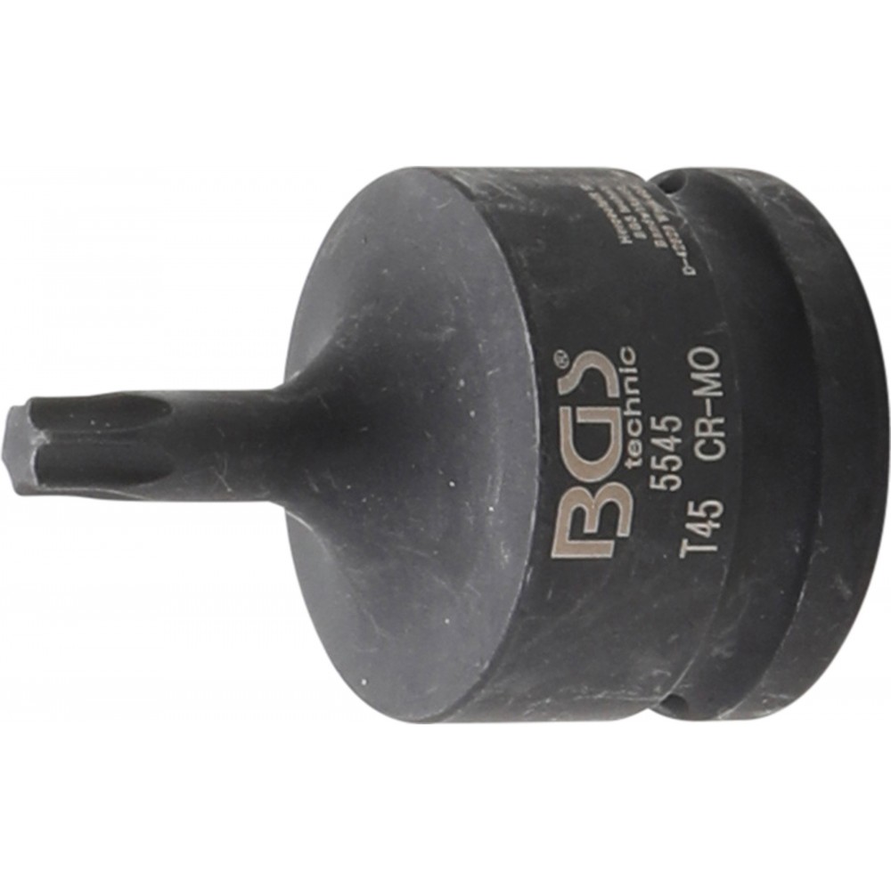 BGS | 5545 | Punta de vaso de impacto | longitud 60 mm | 20 mm (3/4") | perfil en T (para Torx) T45