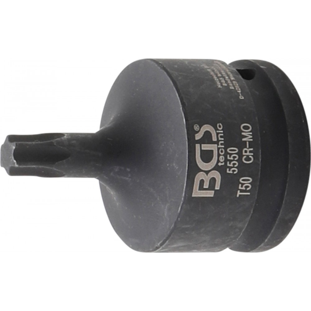 BGS | 5550 | Punta de vaso de impacto | longitud 60 mm | 20 mm (3/4") | perfil en T (para Torx) T50