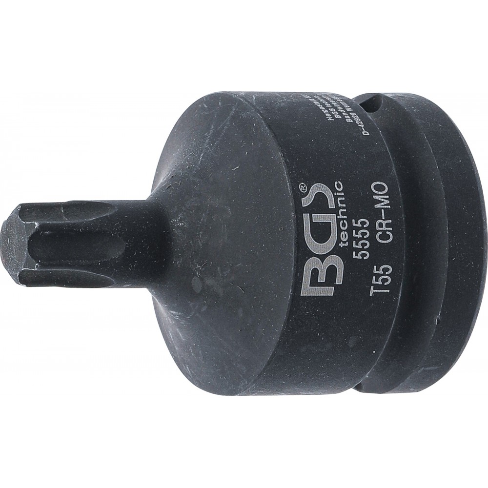 BGS | 5555 | Punta de vaso de impacto | longitud 60 mm | 20 mm (3/4") | perfil en T (para Torx) T55