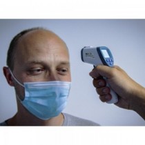 BGS | 6007 | Termómetro de fiebre para la frente | sin contacto, por infrarrojos | para personas + medición de objetos | 0 - 100°