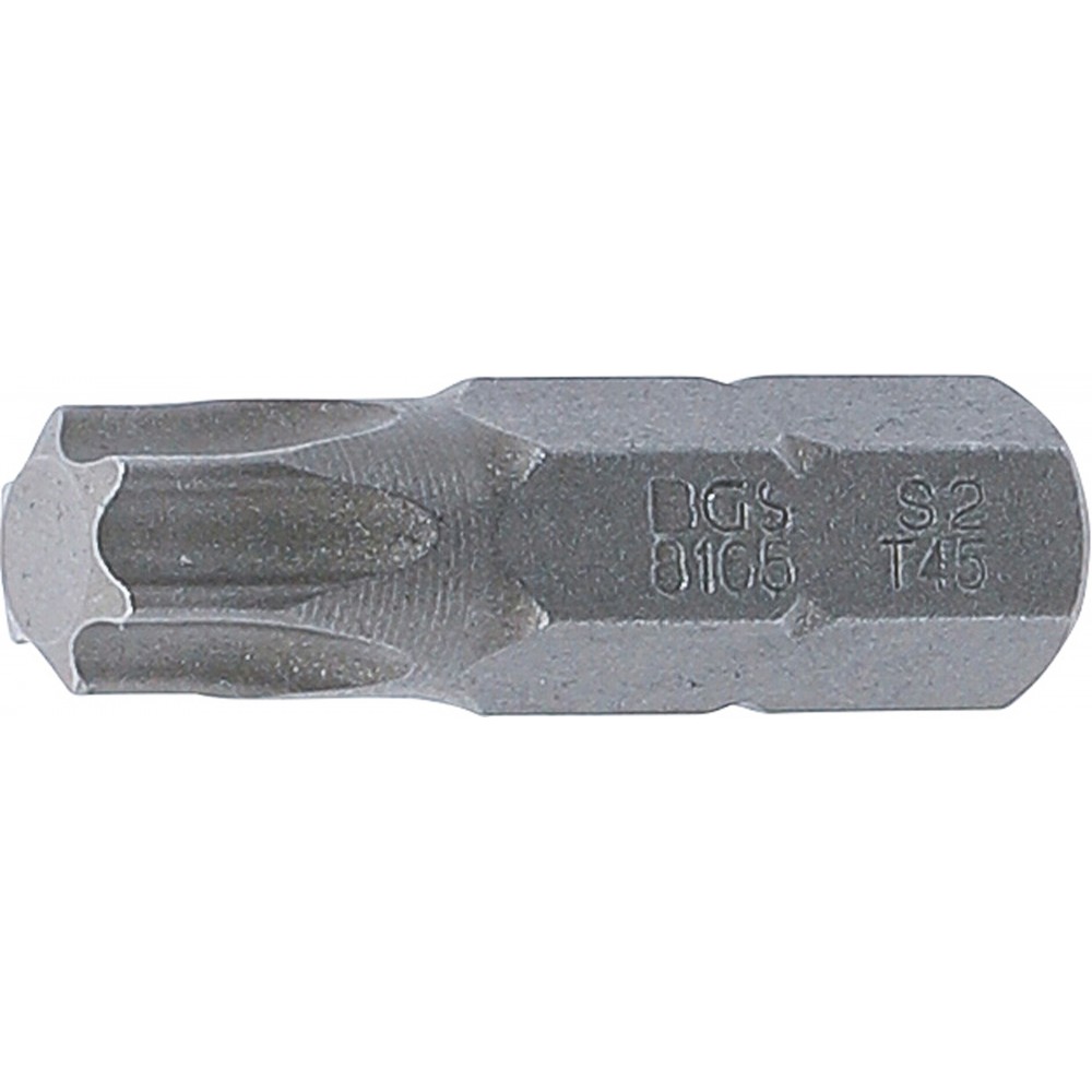 BGS | 8165 | Punta | longitud 30 mm | entrada 8 mm (5/16") | perfil en T (para Torx) T45