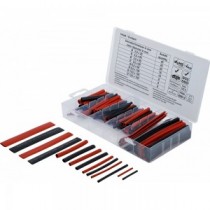 BGS | 9404 | Surtido de fundas termorretráctiles | rojo / negro | 150 piezas