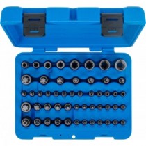 BGS | 9839 | Juego de puntas de vaso y llaves de vaso | Perfil E / perfil T (para Torx) / perfil T (para Torx) con orificio / perfil TP (para Torx Plus) | 52 piezas