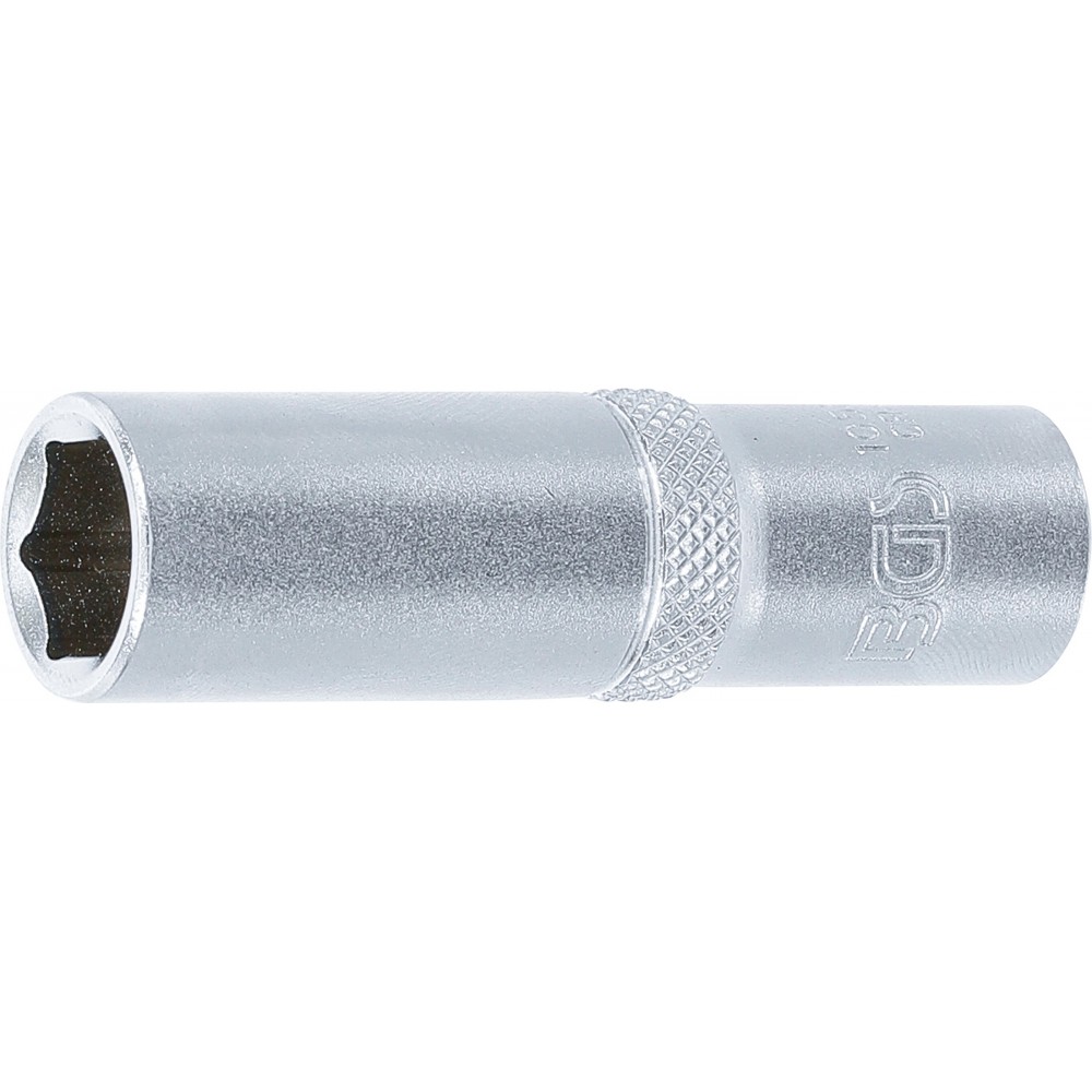 BGS | 10532 | Llave de vaso hexagonal, larga | entrada 10 mm (3/8") | 12 mm