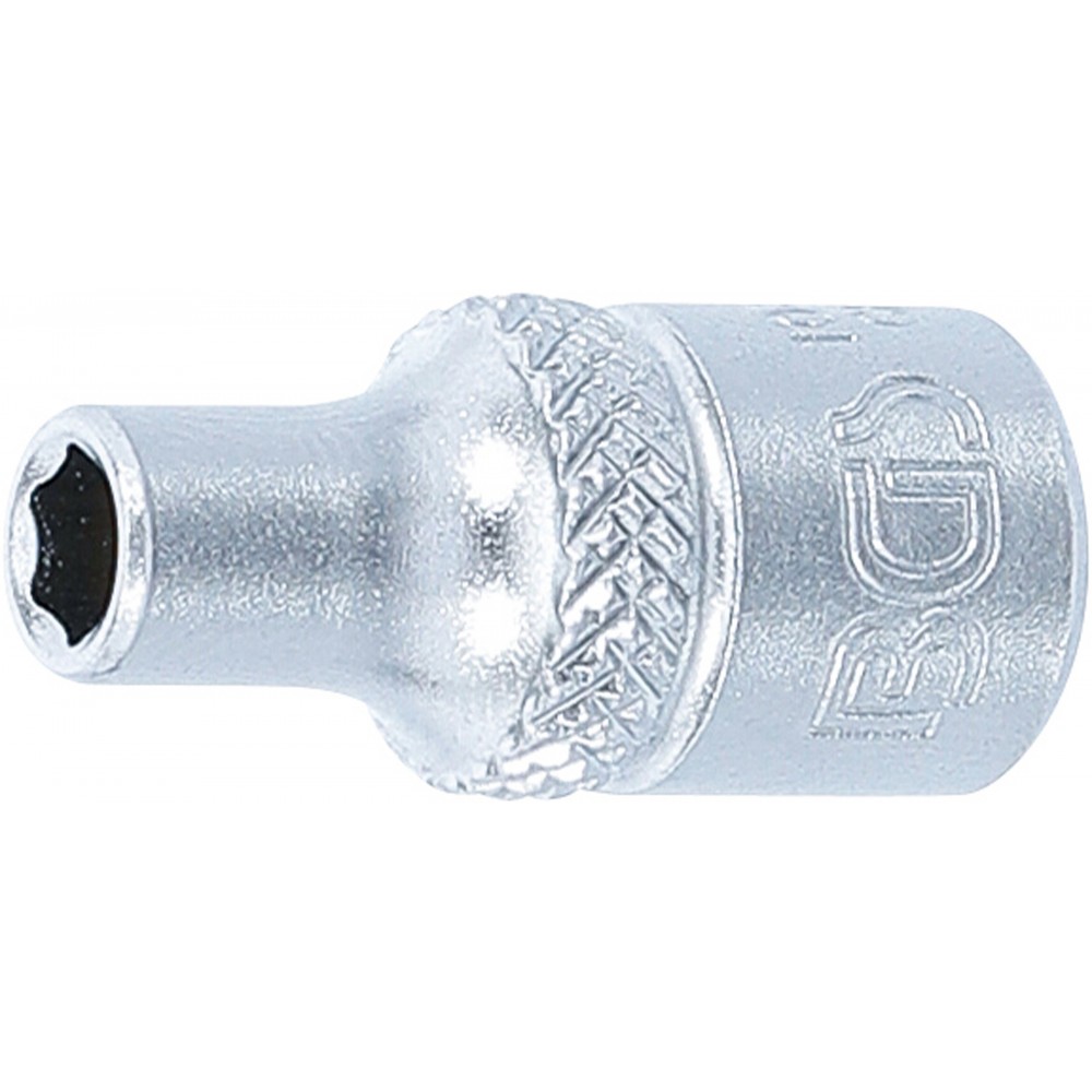 BGS | 10650 | Llave de vaso hexagonal | entrada 6,3 mm (1/4") | 5/32"