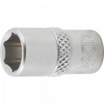 BGS | 10656 | Llave de vaso hexagonal | entrada 6,3 mm (1/4") | 11/32"